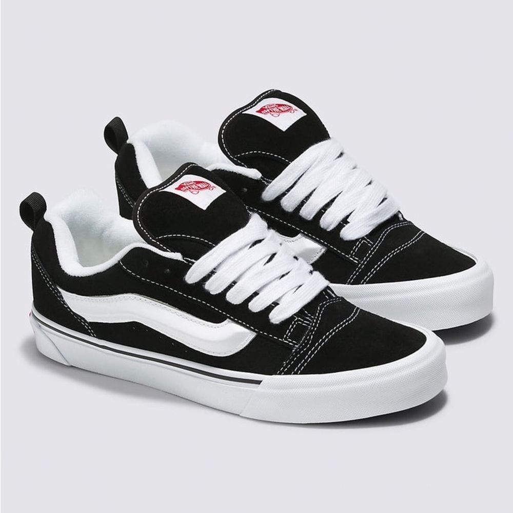 Vans Knu-Skool Black True White Sneakers Size 9.5